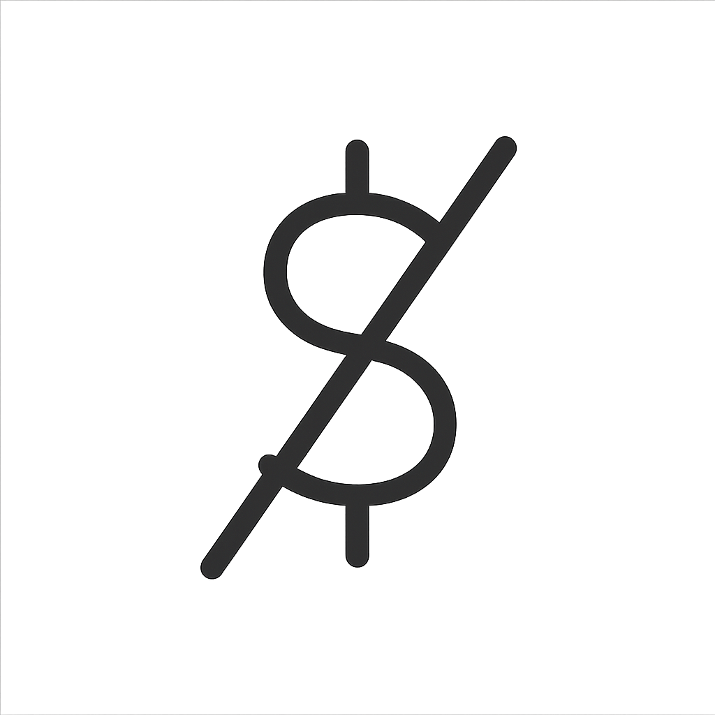 No fees or commissions icon
